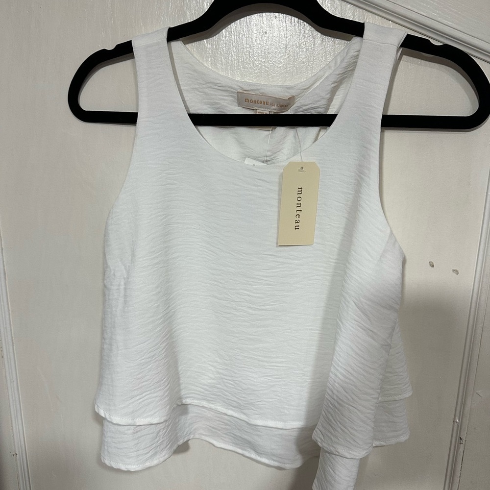 White flowy tank top